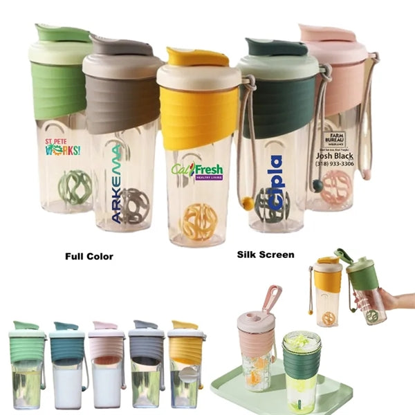 24 oz Leakproof Large Capacity Fitness Protein Shaker Bottle