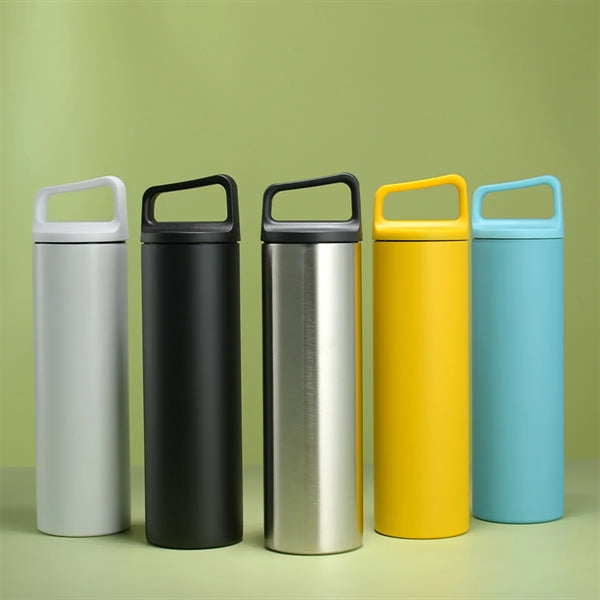 600ml Casual Thermos Cup With Portable Straight
