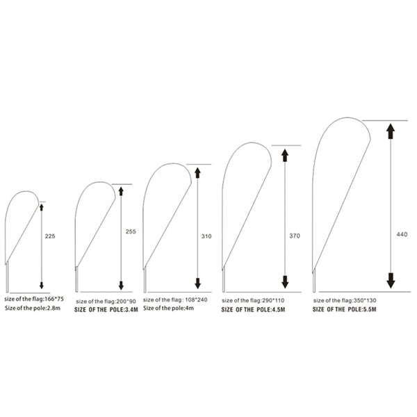 Lasting Durable Promotion Custom Feather Flag Banner Set