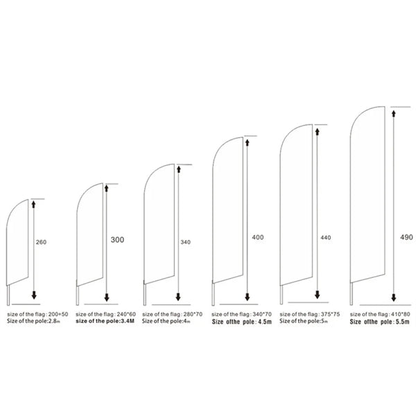 Lasting Durable Promotion Custom Feather Flag Banner Set