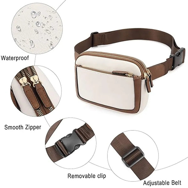 Vegan Leather Crossbody Waist Belt Bag