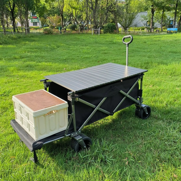 Camping Park Wagon Cart with Aluminum Table Plate