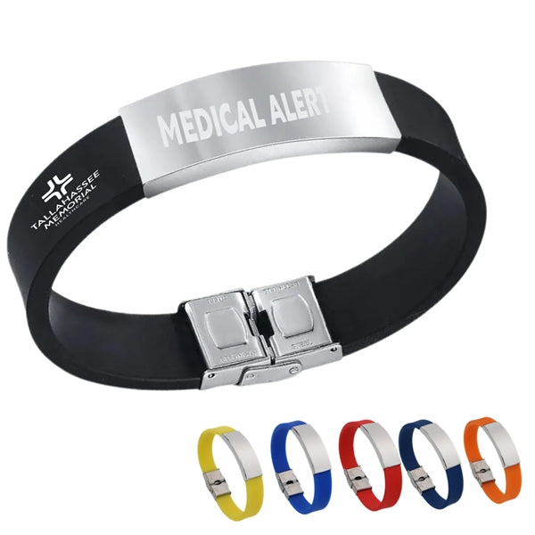 Silicone Band Medical Alert Bracelet
