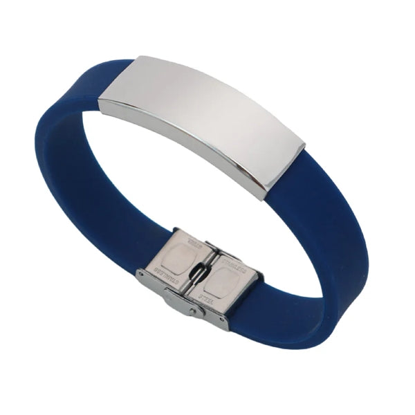 Silicone Band Medical Alert Bracelet