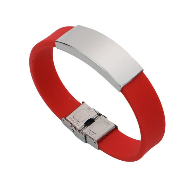 Silicone Band Medical Alert Bracelet