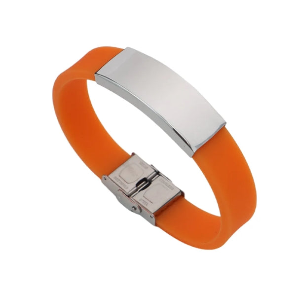Silicone Band Medical Alert Bracelet