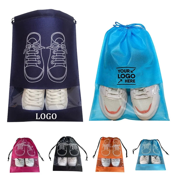Convenient Travel Non-woven Drawstring Shoe Bag