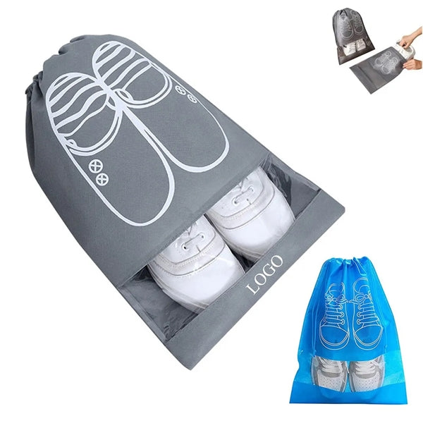 Convenient Travel Non-woven Drawstring Shoe Bag