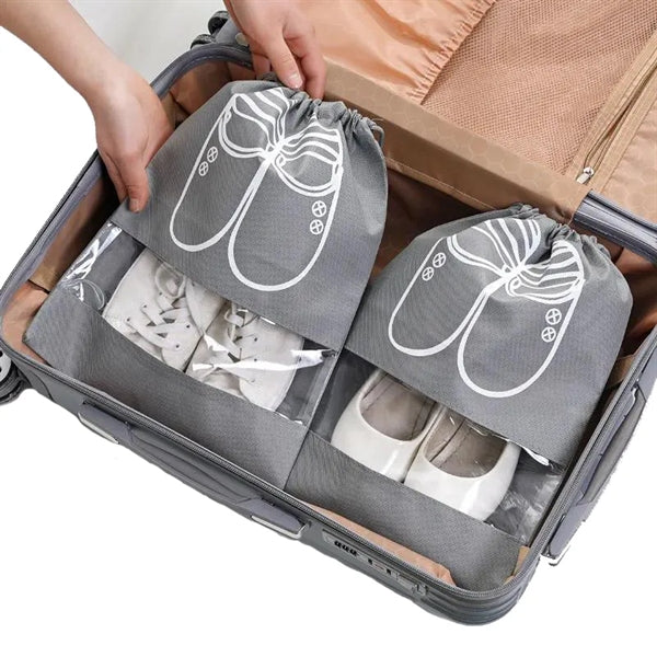 Convenient Travel Non-woven Drawstring Shoe Bag
