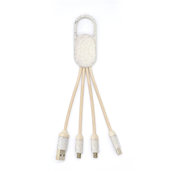 Eco-friendly 3-In-1 Charging Buddy With Key Chain
