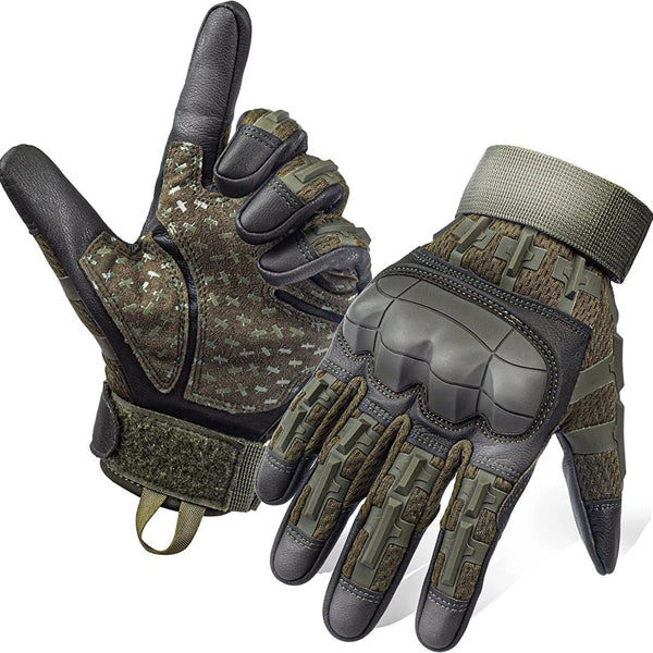 Tactical Men Full Finger Gloves Sports Touch Rubber Shell