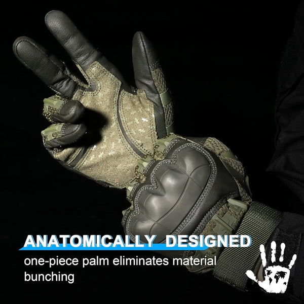 Tactical Men Full Finger Gloves Sports Touch Rubber Shell