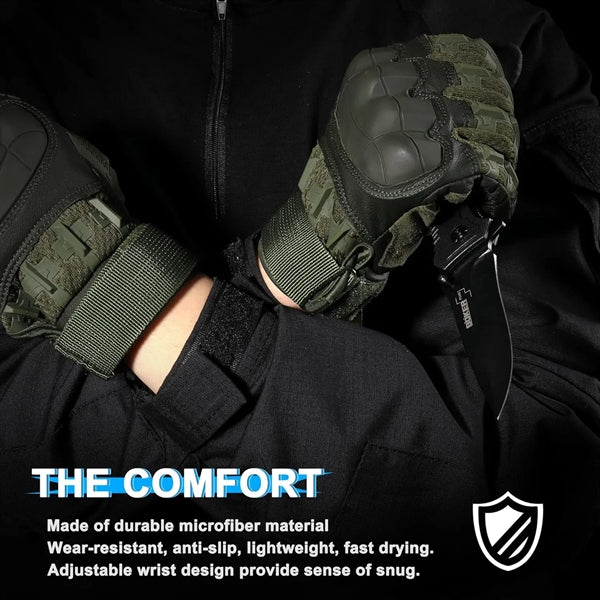 Tactical Men Full Finger Gloves Sports Touch Rubber Shell