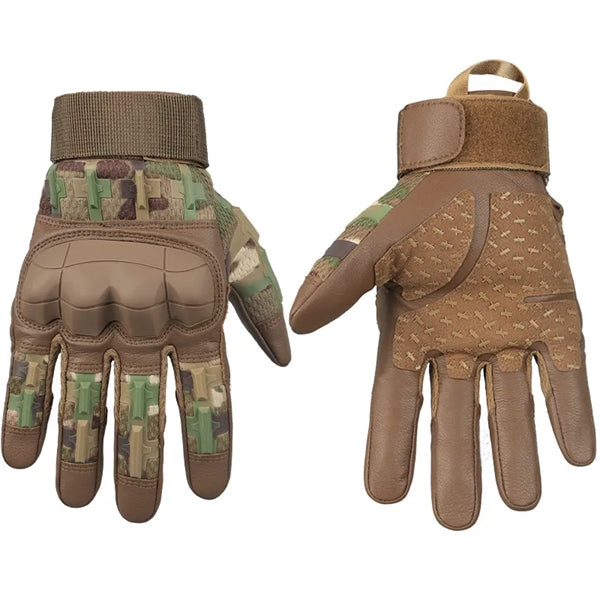 Tactical Men Full Finger Gloves Sports Touch Rubber Shell
