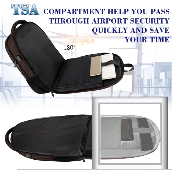 Durable Travel Laptop Backpack with USB Charging Port