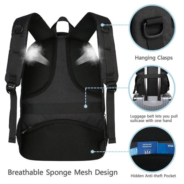Durable Travel Laptop Backpack with USB Charging Port