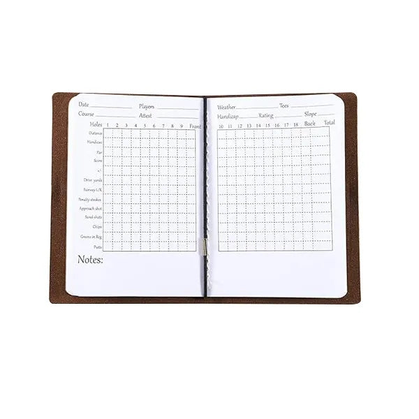 Leather Golf Scorecard Notebook