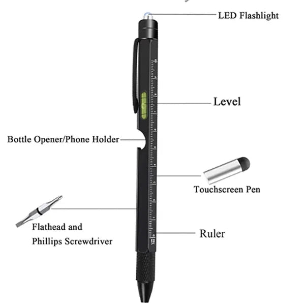 9 in 1 Multifunction Tool Pen with LED