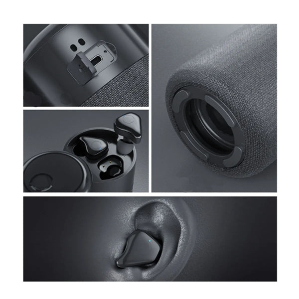 2 in 1 Portable Wireless Bluetooth Speaker and Earbuds