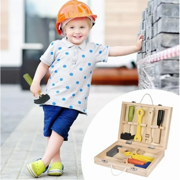 Funny Educational Wooden Maintenance Combination Tool Kit