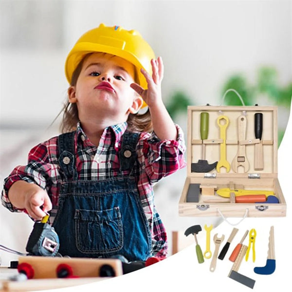 Funny Educational Wooden Maintenance Combination Tool Kit