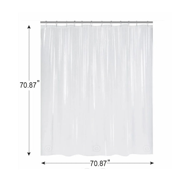 Clear Lightweight PEVA Waterproof Long Shower Curtain Liner