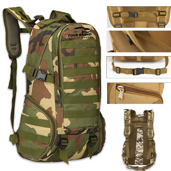 35L Waterproof Bagmilitary Adjustable Chest Strap Backpack