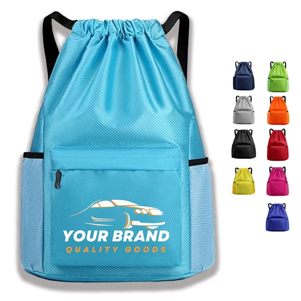 Oxford Large Capacity Waterproof Drawstring Gym Backpack