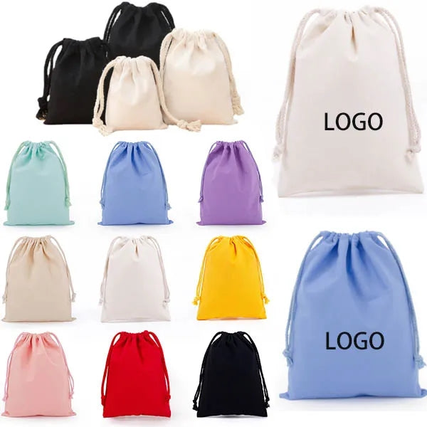 Drawstring Cotton Bag Sachet Jewelry Favors Wrapping Pouche