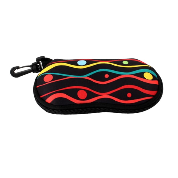Neoprene Zipper Sunglass Case with Carabiner Clip