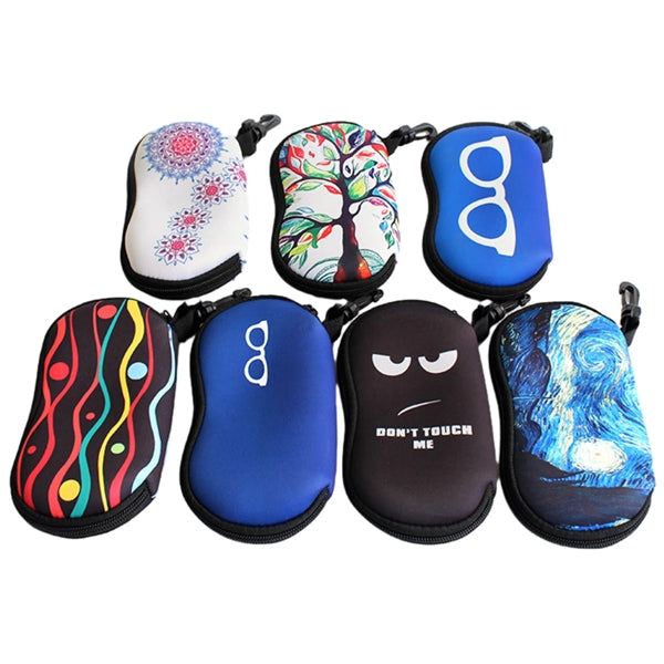 Neoprene Zipper Sunglass Case with Carabiner Clip