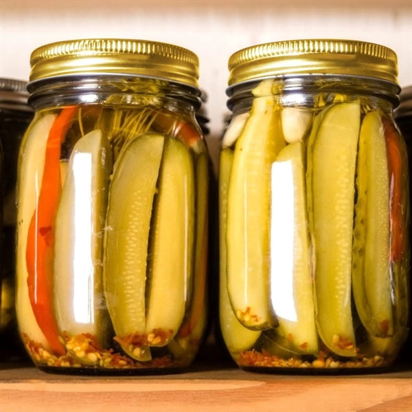 16oz Mason Jars with Silver Metal Lids for Sealing Bottle