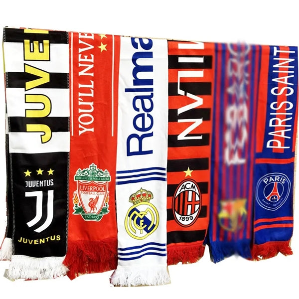 Satin Sport Fan Scarf W/ Tassel