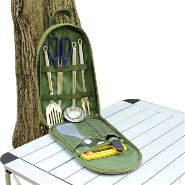 7-piece Portable Picnic Cookware Set for Outdoor
