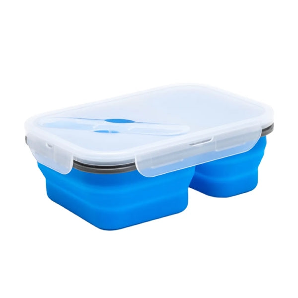2 Compartments Collapsible Bento Box BPA Free