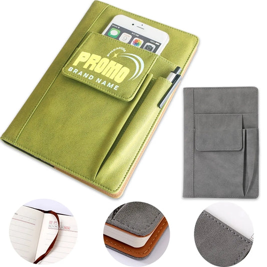 200 Pages Thick Paper Notebooks With Front Pen Pockets