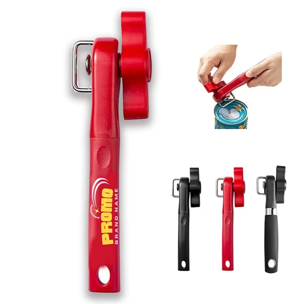 Multifunctional safety side-cut manual can opener