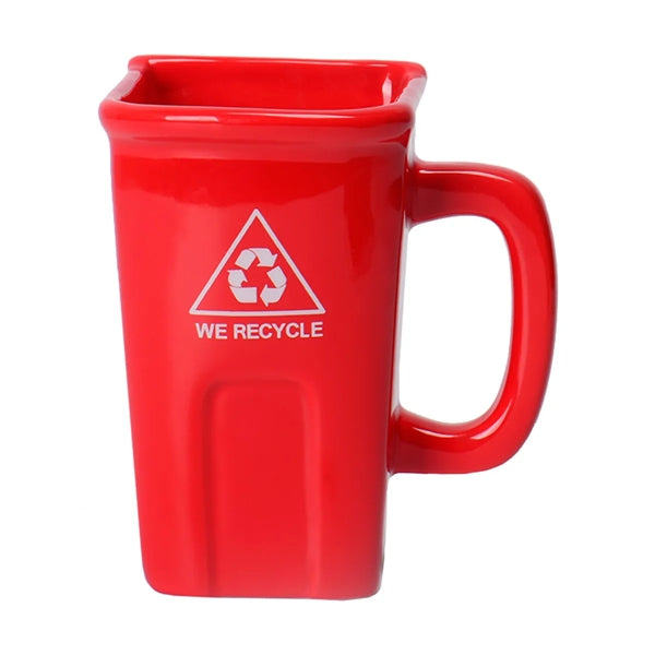Square Trash Can Ceramic Coffee Mug