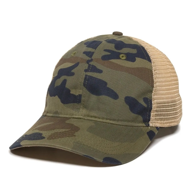 Outdoor Cap Premium Washed Twill With Tea Stained Mesh Back