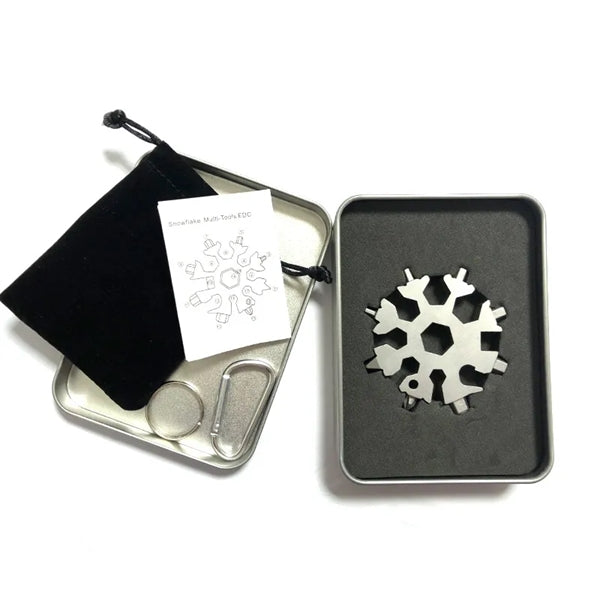 18-in-1 Snowflake Multi Tool with key ring