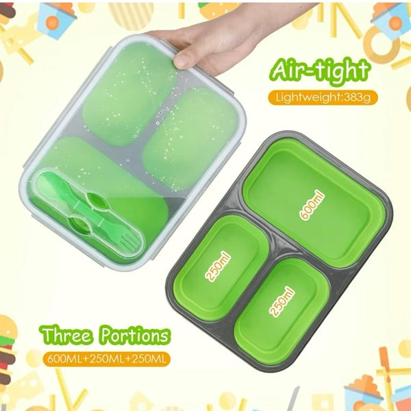 3 - Compartment Foldable Lunch Box