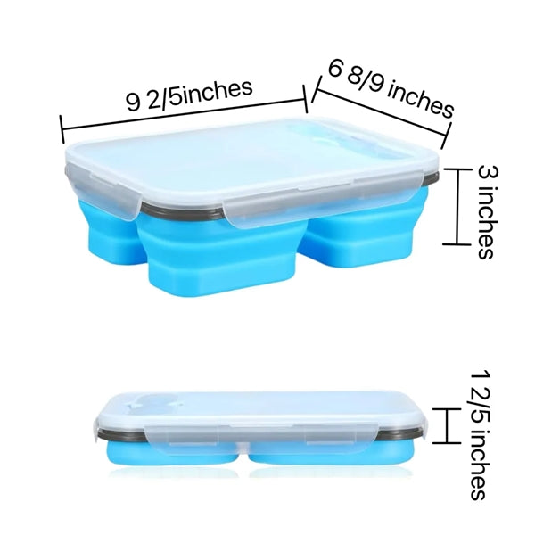 3 - Compartment Foldable Lunch Box