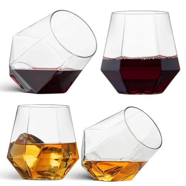 12 Oz PET Stemless Plastic Wine Glass