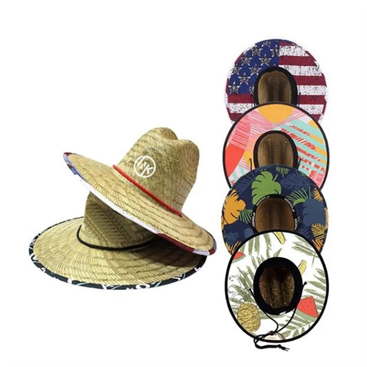 Straw Hat With Custom Patch