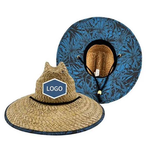 Straw Hat With Custom Patch