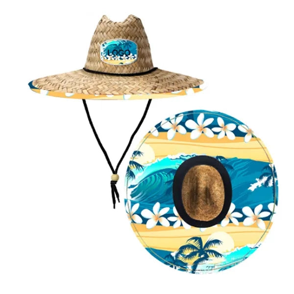 Straw Hat With Custom Patch