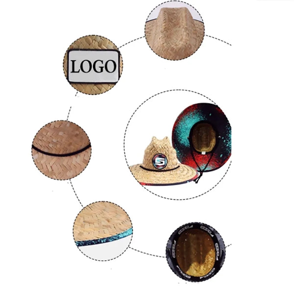 Straw Hat With Custom Patch