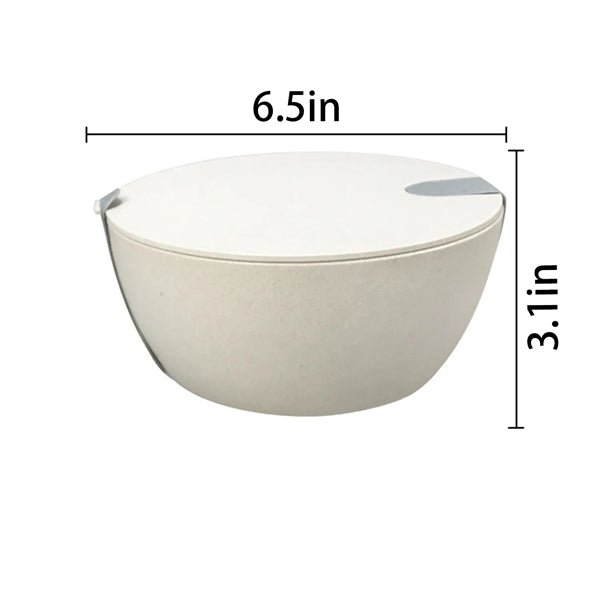 Straw Salad Bowl with Lid Customized Biodegradable