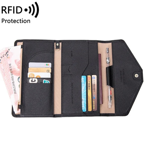 Mulitple RFID Passport Holder Travel Wallet