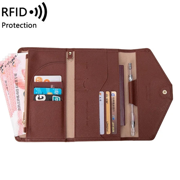 Mulitple RFID Passport Holder Travel Wallet
